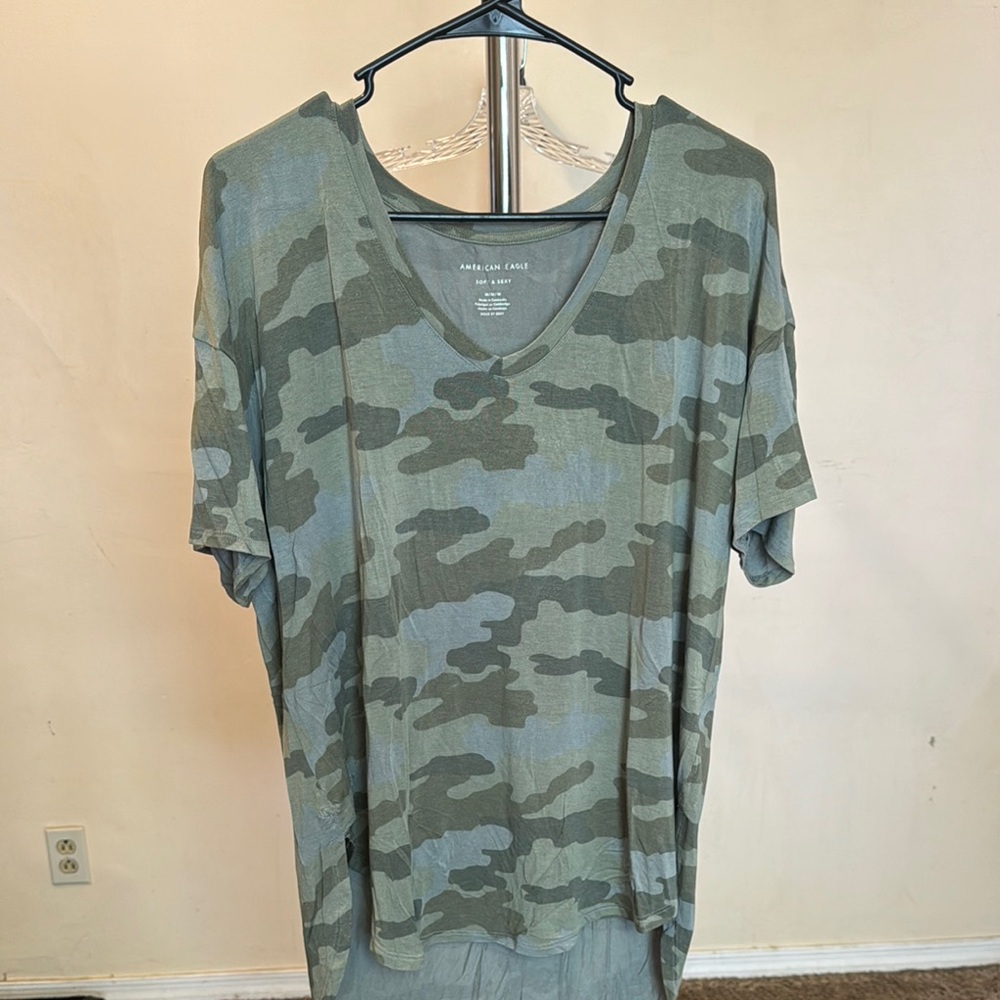 Camo V-Neck Shirt